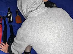 Beautiful pussy wife gets weekly spanking asshole rimmed