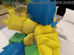 furry noob couple fucking in a modern robloxian house