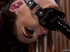 I am tied up as an alt lesbian slave, my ass whipped and choked in lezdom bondage