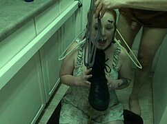 Enthusiastic Degradation Slut Siren Eats Cum From Boot In Humiliation.