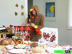 step family spending thanksgiving together taboo porn