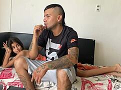 I wake him up and fuck his tight pussy hard! 💦