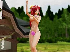 naked girl dancing part 1 in public with bouncing boobs and big ass