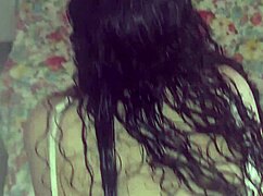 Latina Brunette Caught On All Fours Alone At Home In Homemade Scene