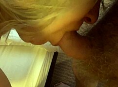 Naughty housewife deepthroats monster cock