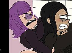 i watched the futanari in the female trio get assfucked and cumshot in the bathroom