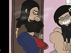 i watched the futanari in the female trio get assfucked and cumshot in the bathroom