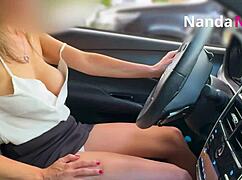 Naughty Wife FLASHES Tits And Pays With Panties At Gas Station