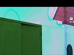 Intense squirt game origins with Asian models and toys.