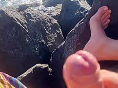 Watch me jerk off in public with a piss-loaded cock?