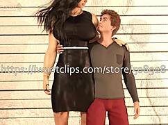 My little 18+ big step-sister humiliates muscular bodybuilder in tall showdown