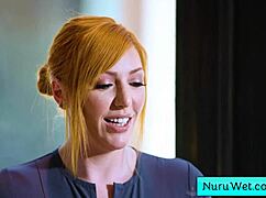 Blonde Masseuse Explains Nuru Massage To Client Lauren Phillips David Lee