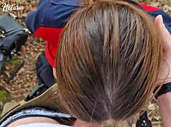 Shy Russian Girl Gave Me Slobbery Blowjob On First Date In The Wood!