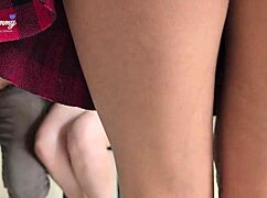 Indian sister-in-law eats dick at the table in rough homemade threesome