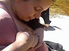 Huge Tits Gf Rubbing On Her Tits In Public