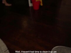 Rich guy stays at work to fuck wet cleaning girl in POV missionary. Bent over for big cock! 😏💦