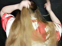 i did this on my stepmom's long hair, and she didn't mind the taboo roleplay.