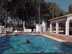 Valentina ricci rides bbc by the pool
