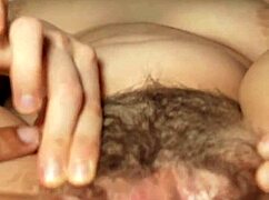 look at jackie hoff's hairy pussy taking that big black cock