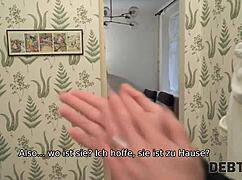 Debt4k Russian Shopaholic Gets Fucked By Debt Collector In Husband's Presence