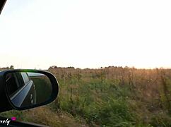 Horny Taxi Driver Fucks Blonde Hard By Car At Sunset - Amateur Outdoor Couple Sex