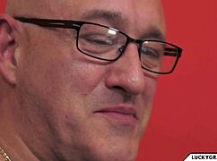 Teen likes vintage cocks with grandfather in retro setting