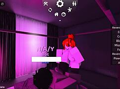 In roblox, the acorn-haired girl gets fucked hard
