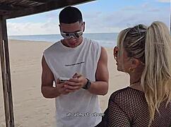 Outdoor encounter with a stranger on the florida beach - max betancur and tatiana alvarez