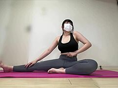 Plump Busty Girl Stretches And Plays With Toys In Homemade Fun