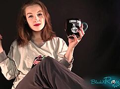 Your morning cup of humiliation with yoga housewife and femdom brunette