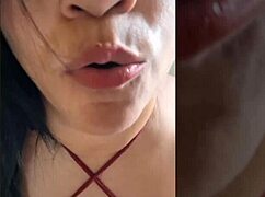 I'm the naughty teacher spitting on chest and cumming on student's face