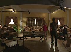 Blonde mom Jessica Lynn in heels and lingerie, posing intriguingly