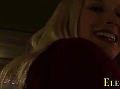 The glamorous slut takes a big black cock in her ass for a huge cumshot