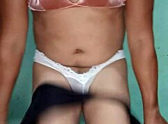 excited in white thong, asking want to see me dance?