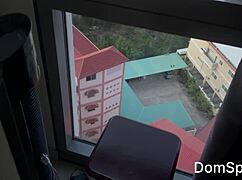 Slim Asian Petite Girl Fucked Hard In Pussy And Ass On Balcony