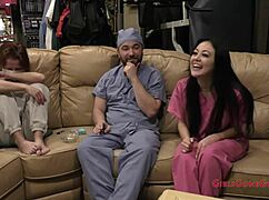 Blaire Celeste's yearly physical! Shaved and hairless in latex gloves at the hospital!