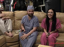 Blaire Celeste's yearly physical! Shaved and hairless in latex gloves at the hospital!