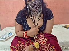 Indian aunty gets horny and fucked by a boy.