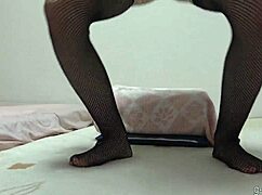 I see this fair-skinned asian girl with big boobs masturbatin on webcam