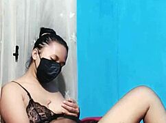 gadis bikini solo masturbates with dildo in the house, feeling every inch of pleasure from the toy