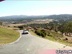 New Golddigger Stepmom Plays Weird Game Involving Blowjob and Outdoor Sex