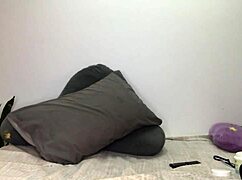 Latina Goth Girl Masturbates Her Asshole with Dildo at Home