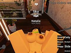 66 roblox porn parody with anal, blowjob, and riding scenes in the game