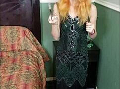 Whispering Flapper Cums Intensely In Her Pantyhose