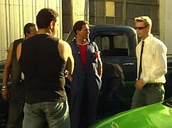 Brunette outdoor fucking feels so passionate