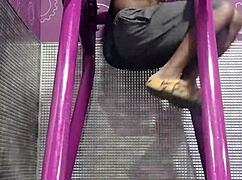 the machine workout in the dorm room