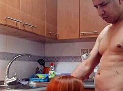 I find my mother-in-law in the kitchen and fuck her