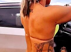 my stepmother caught me with her car and gave me an anal surprise outdoors thinking i was going to get a hard-on i made her squirt cum from her ass vagninho e luna oliveira