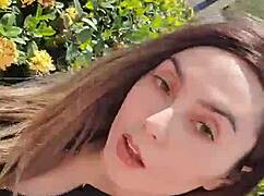 Latina masturbating in public shop spot 😏