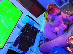 stepsister stop playing ps5 and fuck me non-stop - family relationship